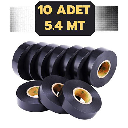 HSNET Cinta 10 Adet Elektrik İzolasyon Bandı