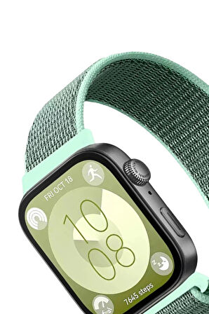 Huawei Fit 4 Hasırlı Cırtcırtlı Kordon - Turkuaz-(5796)