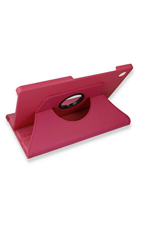 Samsung Galaxy Tab A9 Plus Kılıf 360 Tablet Deri Kılıf - Pembe-(5796)