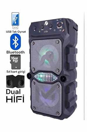 Ses Bombası Kablosuz Bluetooth Hoparlör Çift Çıkışlı Yüksek Ses Kaliteli Ho
