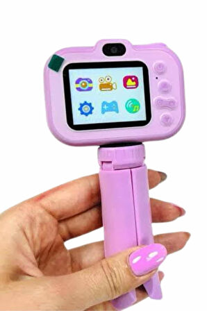 Çocuk Için Eğitici Video Kamera Ayaklı Mini Fotoğraf Makinesi