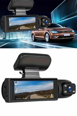 Video ve Fotoğraf Kaydedici Sürüş Kamerası Ön ve Arka Çift Kameralı