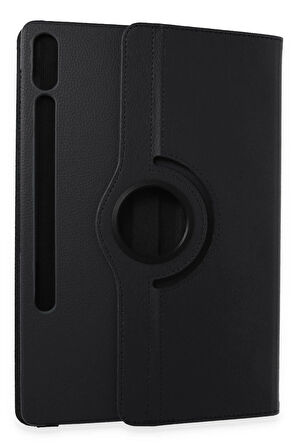 Samsung Galaxy X610 Tab S9 FE Plus 12.4 Kılıf 360 Tablet Deri Kılıf - Siyah-(579