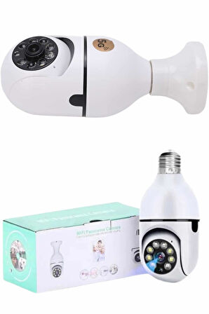 Güvenlik Kamerası Wi-Fi Özellikli 360 Derece Full Hd 1080p Ampül Kamera