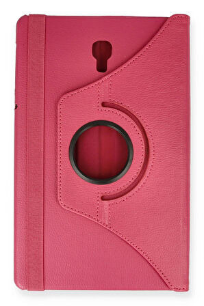 Samsung Galaxy T590 Tab A 10.5 Kılıf 360 Tablet Deri Kılıf - Pembe-(5796)