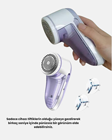 USB Şarjlı Tiftik Temizleyici – Kolay Temizlenen Hazne ve Bıçak Taşınabilir