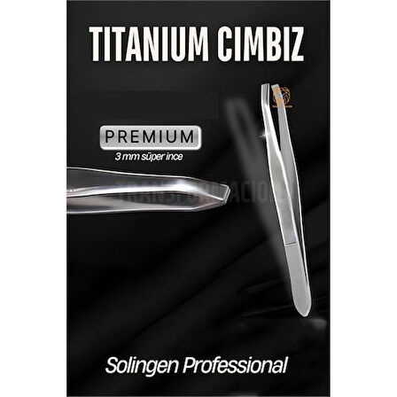 HSNET 3 mm İnce Uçlu Cımbız Titanyum Çelik Solingen Professional