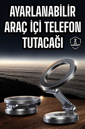 Araç İçi Telefon Tutacağı Manyetik Tasarım Ayarlanabilir