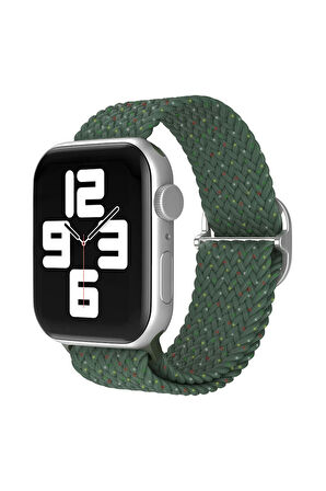 Apple Watch 38mm Star Kordon - Benekli Koyu Yeşil-(5796)