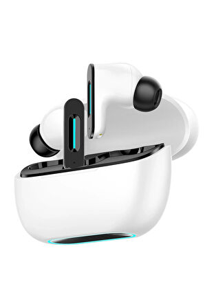 LS-518 Aktif Gürültü Engelleyici Özellikli TWS Airpods Kulaklık - Beyaz-Siyah-(