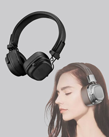 Kablosuz Kulak Üstü Bluetooth Kulaklık Güçlü Bas ve Katlanabilir Tasarım