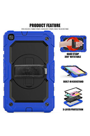 Samsung Galaxy T290 Tab A 8 Kılıf Pars Tablet Kapak - Mavi-(5796)