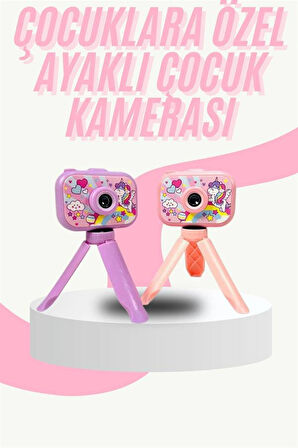 Çocuk Için Eğitici Video Kamera Ayaklı Mini Fotoğraf Makinesi