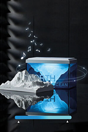 Z4 Kuzey Okyanus Temalı Gece Lambası Özellikli BT Kablosuz Hoparlör - Mavi-(5796