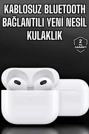 Bluetooth Kulaklık 3.Nesil Kablosuz Uzun Pil Ömrü Dokunmatik Kontrol