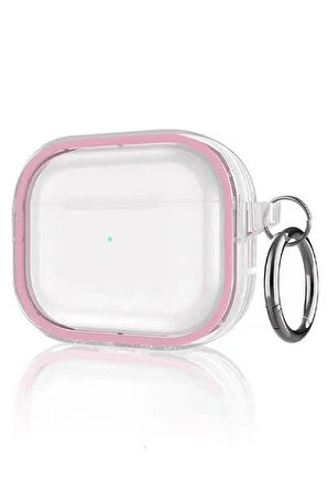 Airpods Pro 2 (2.nesil) Shiny Şeffaf Kılıf - Pembe-(5796)