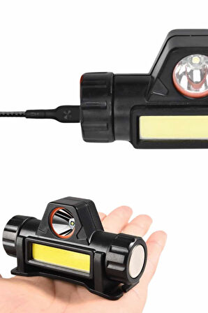 Kafa Lambası Çalışma Işığı Kafa Feneri Şarjlı Mıknatıslı Fenerli