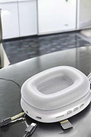P9 Plus Kablosuz Kulak Üstü Bluetooth Kulaklık Beyaz Yüksek Ses Kaliteli