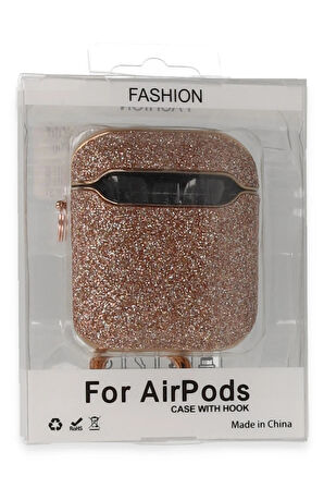 Airpods 2 (2.nesil) Spell Simli Kılıf - Rose Gold-(5796)