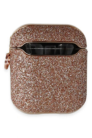 Airpods 2 (2.nesil) Spell Simli Kılıf - Rose Gold-(5796)