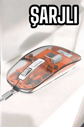 Kablosuz Mouse Fare 5.0 Bluetooth Bağlantılı USB Girişli