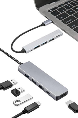 Macbook Pro/air Uyumlu USB Type-C 8 In 1 Hub Dönüştürücü Çevirici Çoklayıc?