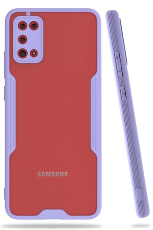 Newface Samsung Galaxy A02S Kılıf Platin Silikon - Lila
