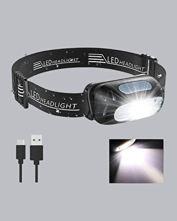 Gece Balıkçılığı İçin Ultra Parlak Şarjlı Kafa Lambası | 4 Işık Modu + 