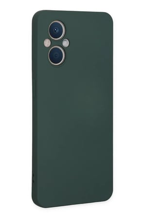 Newface Oppo Reno 7 Lite Kılıf Nano içi Kadife Silikon - Koyu Yeşil