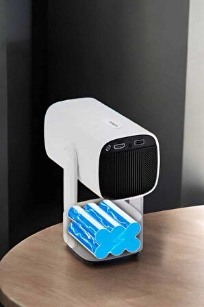 Akıllı Projeksiyon Powerbankli Taşınabilir Sinema Projektörü 4k HD Kaliteli