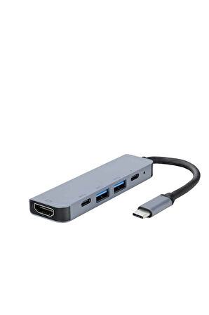 Çevirici Dönüştürücü Adaptör Macbook 3 In 1 Type-C To Hdmı USB 3.0