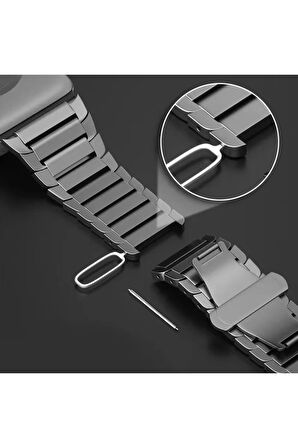 Apple Watch 38mm KR413 Fine Steel Kordon - Yıldız Işığı-(5796)