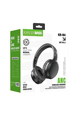 KRH4 Aktif Gürültü Engelleyici Özellikli Kafaüstü Kablosuz Bluetooth Kulaklık