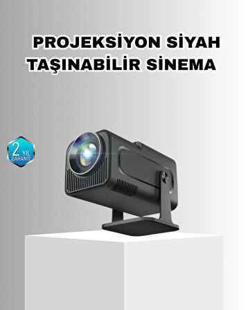 Taşınabilir Akıllı Projeksiyon HDMI USB Uyumlu Oyun Destekli Kompakt