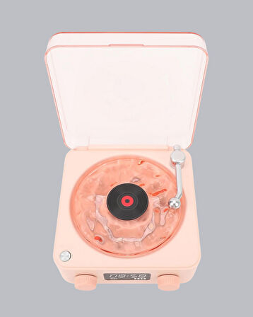 3-ü-1 Gece Işığı Bluetooth Hoparlör ve Dijital Saat Vintage Plak Çalar Tasar?