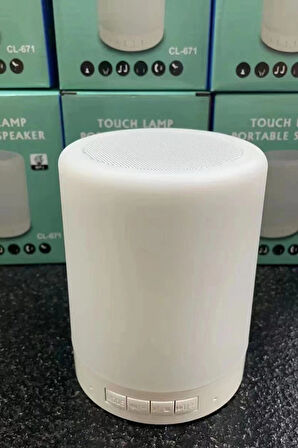 CL-671 Şarjlı Dokunmatik Gece Lambalı Bluetooth Hoparlör-(5796)