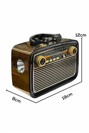 Nostaljik Radyo Bluetooth Bağlantılı Müzik Kutusu Ahşap