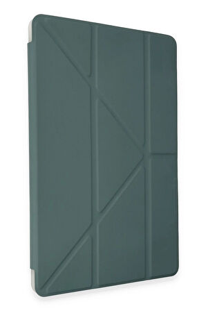 Huawei Honor Pad 9 Kılıf Kalemlikli Mars Tablet Kılıfı - Koyu Yeşil-(5796)