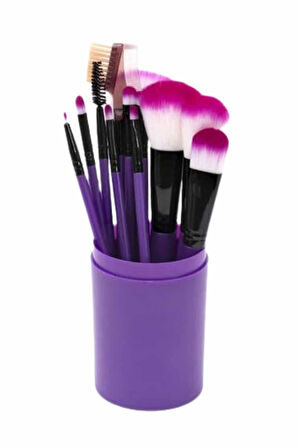 12 Parça Makyaj Fırçası Yumuşak Kıllı Profesyonel Fırça Seti Yüksek Kalite