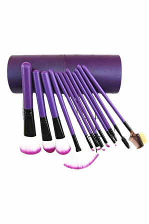 12 Parça Makyaj Fırçası Yumuşak Kıllı Profesyonel Fırça Seti Yüksek Kalite