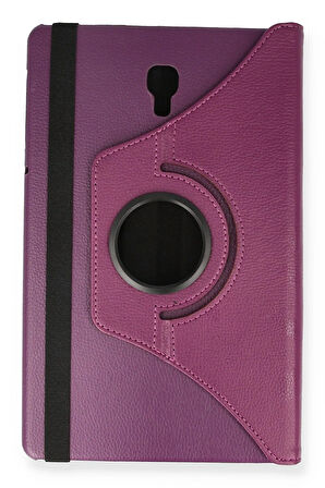 Samsung Galaxy T590 Tab A 10.5 Kılıf 360 Tablet Deri Kılıf - Mürdüm-(5796)