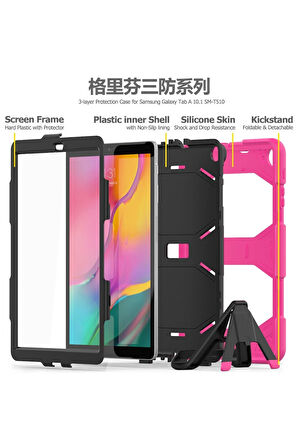 Samsung Galaxy T510 Tab A 10.1 Kılıf Griffin Tablet Kapak - Pembe-(5796)