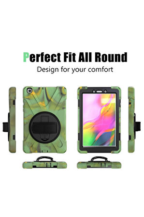 Samsung Galaxy T290 Tab A 8 Kılıf Amazing Tablet Kapak - Kamuflaj-(5796)