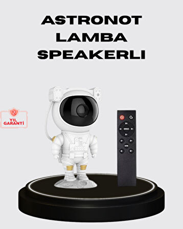 8 Efektli Astronot Galaxy Projektör Uzaktan Kumandalı LED Gece Lambası