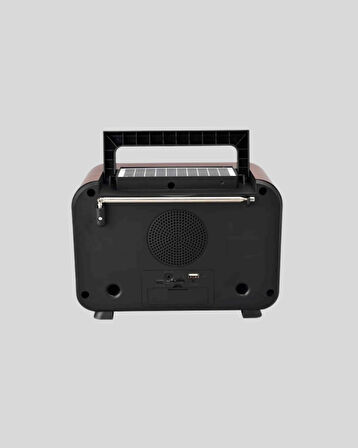 Alev Işığı Efektli Solar Bluetooth Hoparlör Radyo Destekli Taşınabilir Model