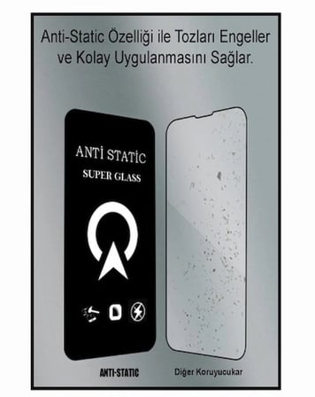 İphone 13 6d Anti Static Temperli Cam Ekran Koruyucu Kırılmaz Full Kaplama