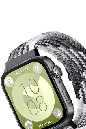 Huawei Fit 4 Star Kordon - Gri-Siyah-(5796)