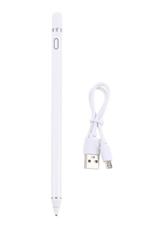 K2262 iPad Uyumlu Dokunmatik Stylus Kalem - Beyaz-(5796)