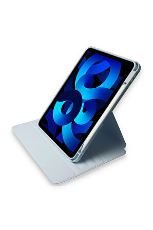 iPad 10.2 (7.nesil) Kılıf Starling 360 Kalemlikli Tablet Kılıf - Mavi-(5796)
