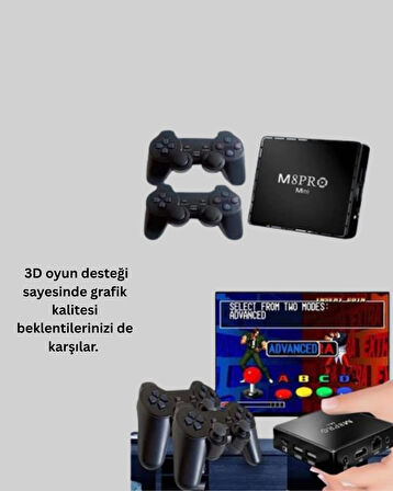 M8Pro Android TV Box ve Retro Oyun Konsolu 64GB